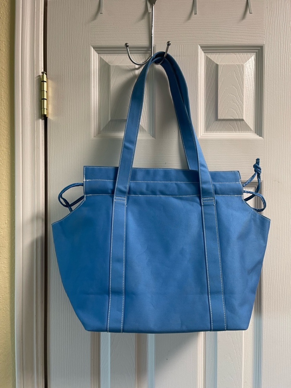 Pendleton Blue Canvas Tote with Dual Shoulder Straps